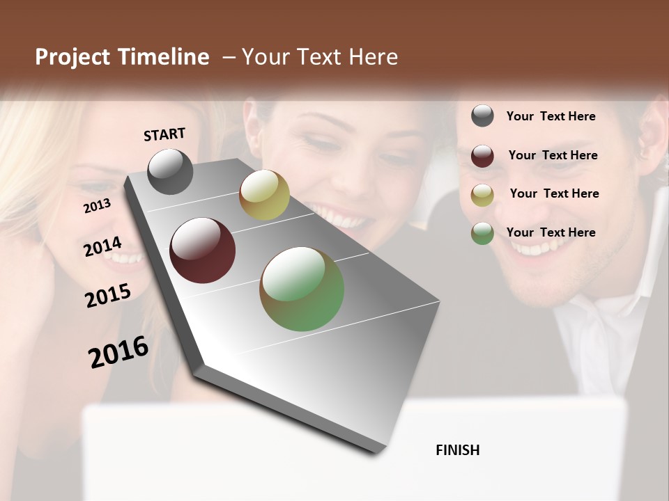 A Group Of People Looking At A Laptop Screen PowerPoint Template