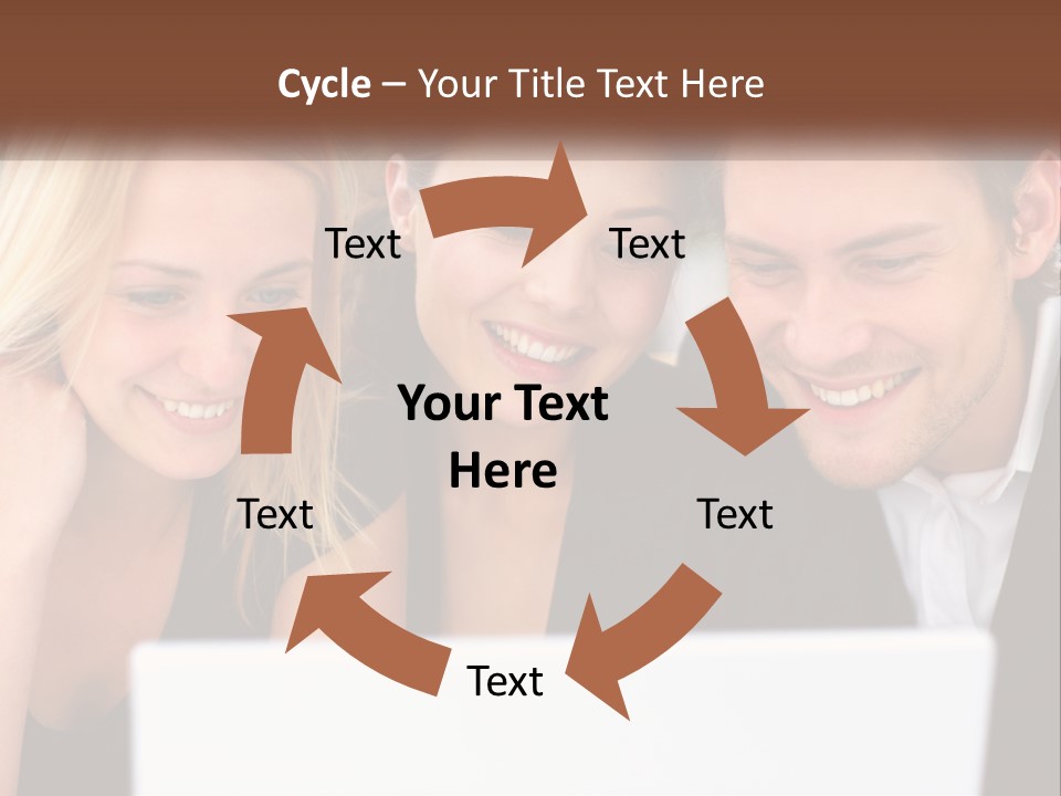 A Group Of People Looking At A Laptop Screen PowerPoint Template