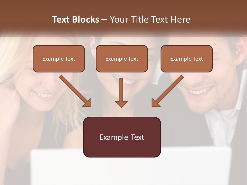 A Group Of People Looking At A Laptop Screen PowerPoint Template