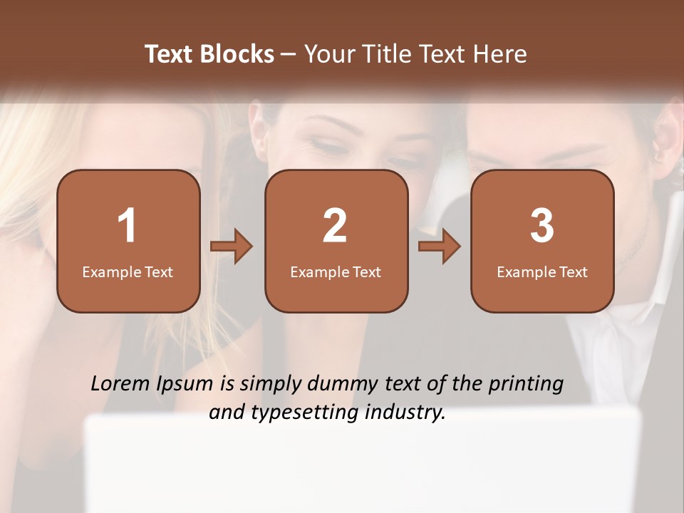 A Group Of People Looking At A Laptop Screen PowerPoint Template
