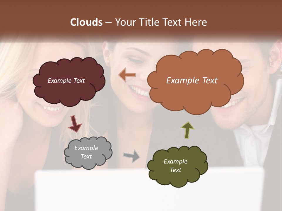 A Group Of People Looking At A Laptop Screen PowerPoint Template