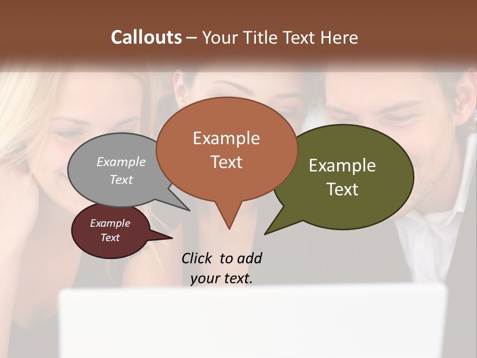 A Group Of People Looking At A Laptop Screen PowerPoint Template