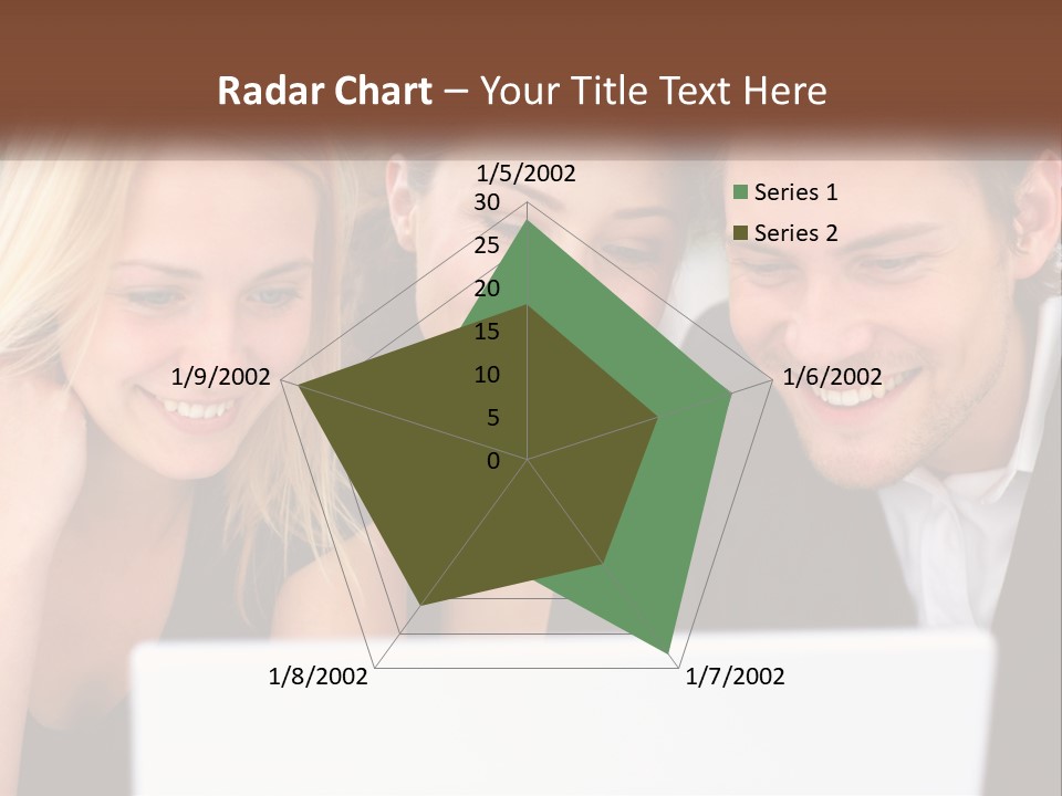 A Group Of People Looking At A Laptop Screen PowerPoint Template