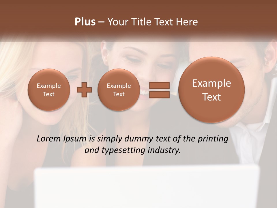 A Group Of People Looking At A Laptop Screen PowerPoint Template