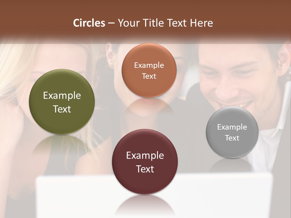 A Group Of People Looking At A Laptop Screen PowerPoint Template