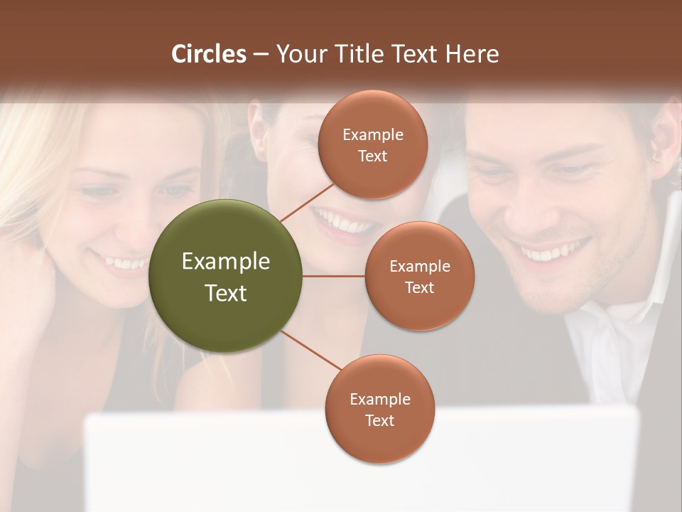 A Group Of People Looking At A Laptop Screen PowerPoint Template