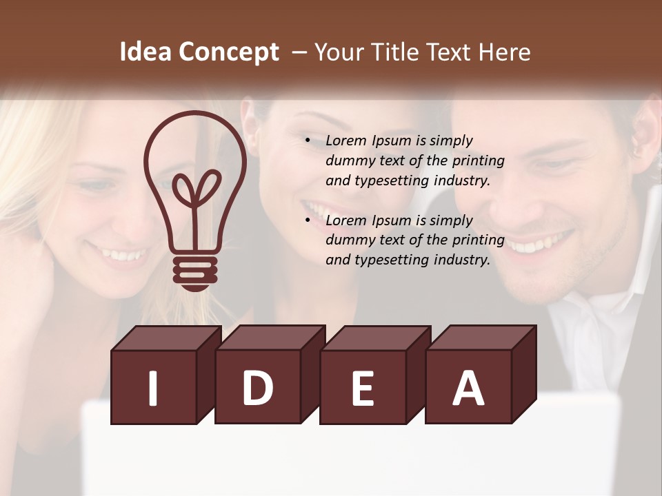 A Group Of People Looking At A Laptop Screen PowerPoint Template