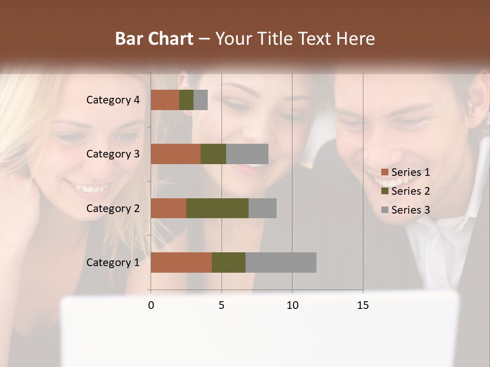 A Group Of People Looking At A Laptop Screen PowerPoint Template