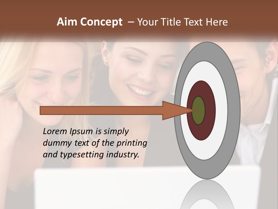 A Group Of People Looking At A Laptop Screen PowerPoint Template