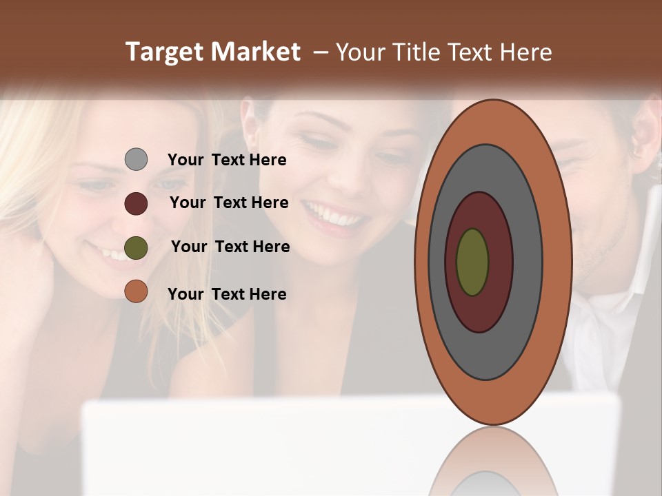 A Group Of People Looking At A Laptop Screen PowerPoint Template