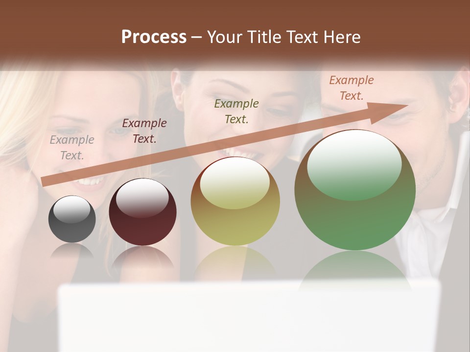 A Group Of People Looking At A Laptop Screen PowerPoint Template
