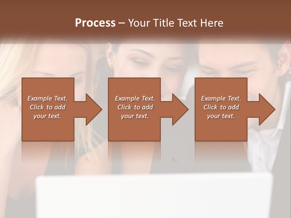 A Group Of People Looking At A Laptop Screen PowerPoint Template