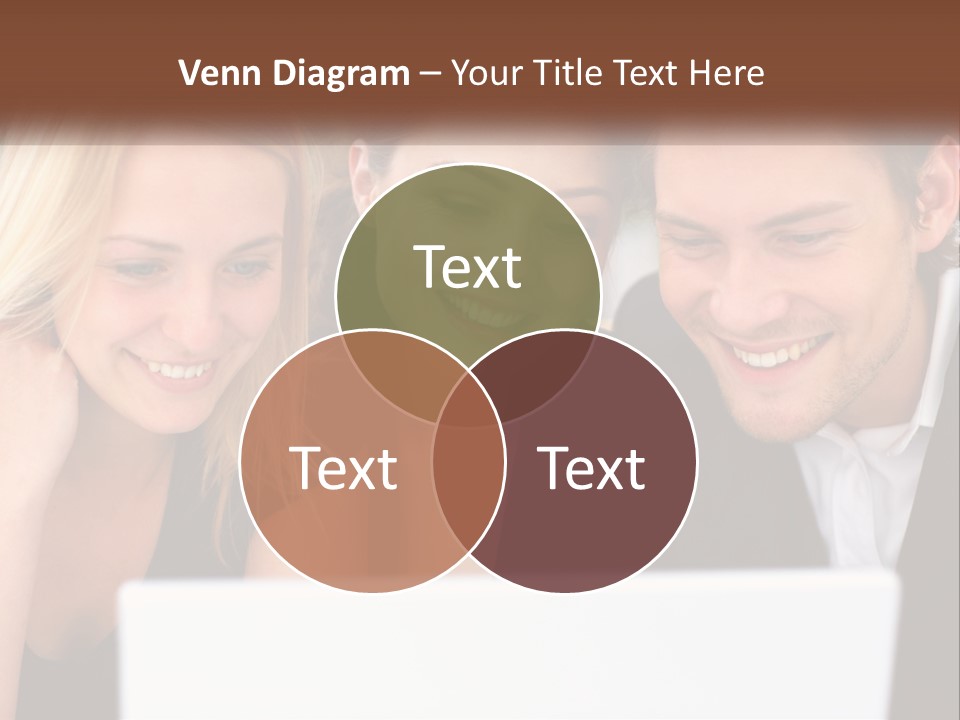 A Group Of People Looking At A Laptop Screen PowerPoint Template