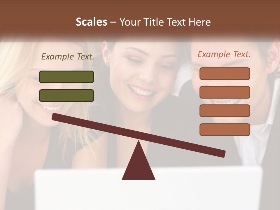 A Group Of People Looking At A Laptop Screen PowerPoint Template