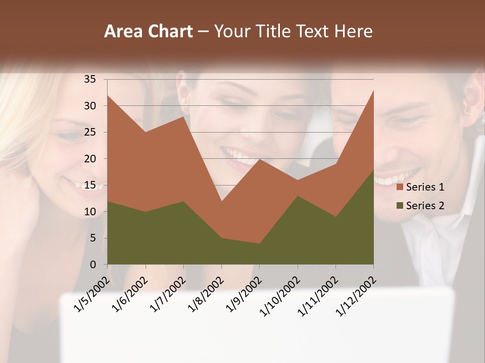 A Group Of People Looking At A Laptop Screen PowerPoint Template