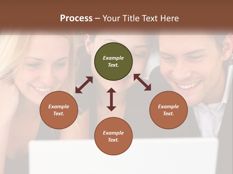 A Group Of People Looking At A Laptop Screen PowerPoint Template