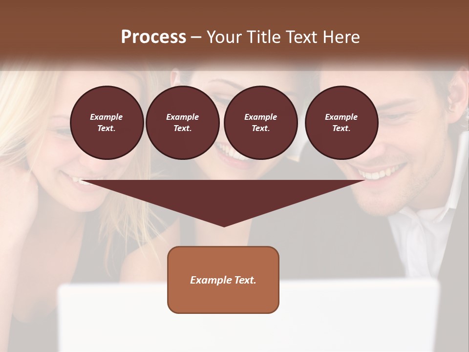 A Group Of People Looking At A Laptop Screen PowerPoint Template