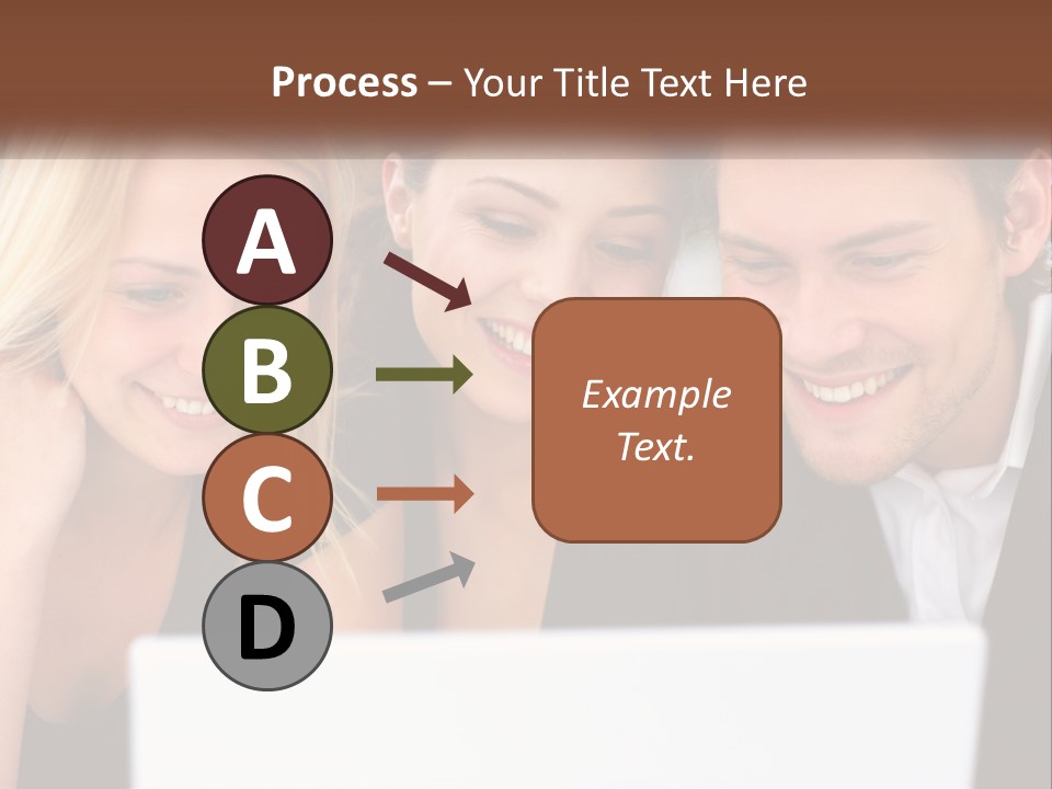 A Group Of People Looking At A Laptop Screen PowerPoint Template