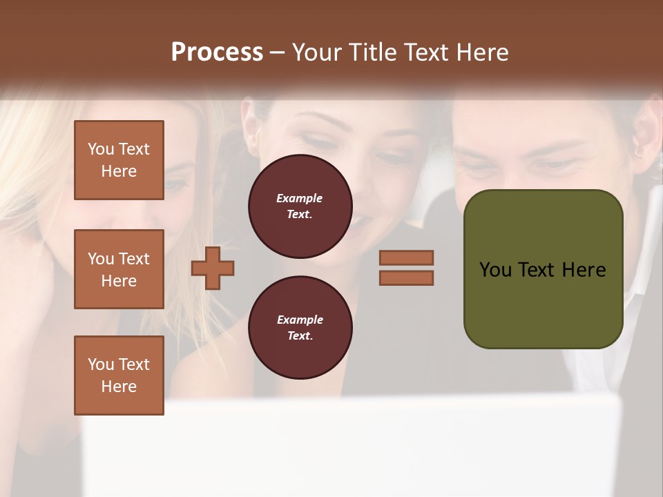 A Group Of People Looking At A Laptop Screen PowerPoint Template