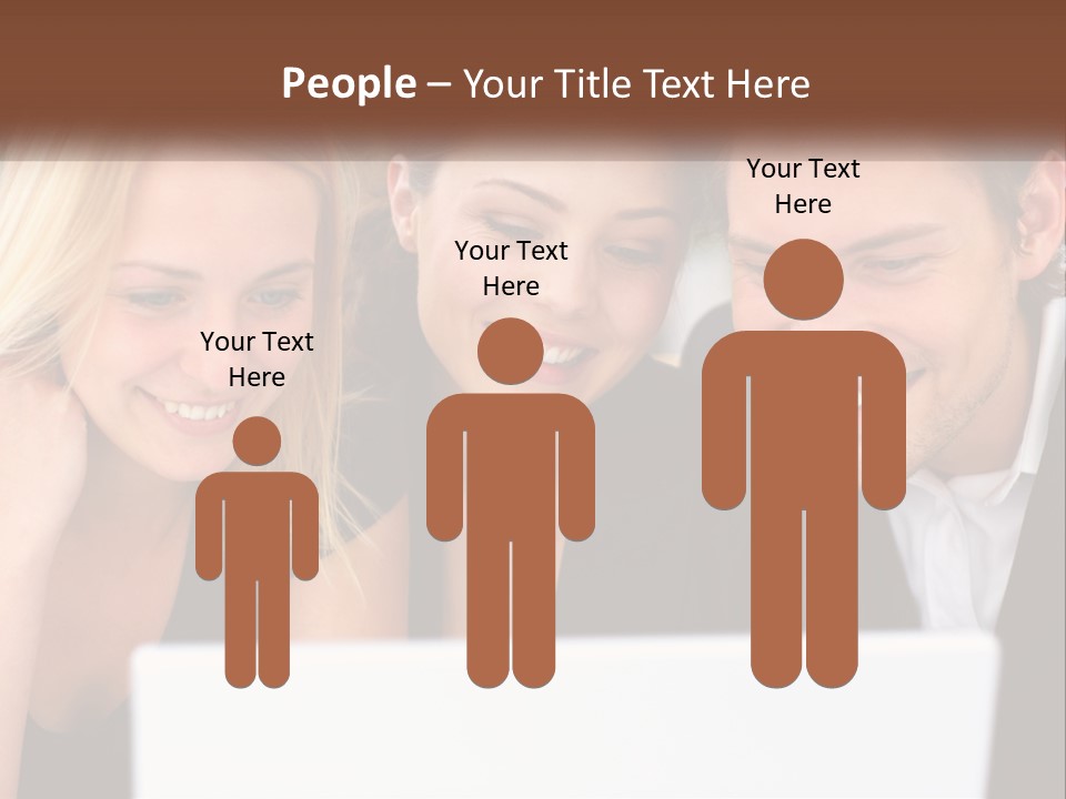 A Group Of People Looking At A Laptop Screen PowerPoint Template