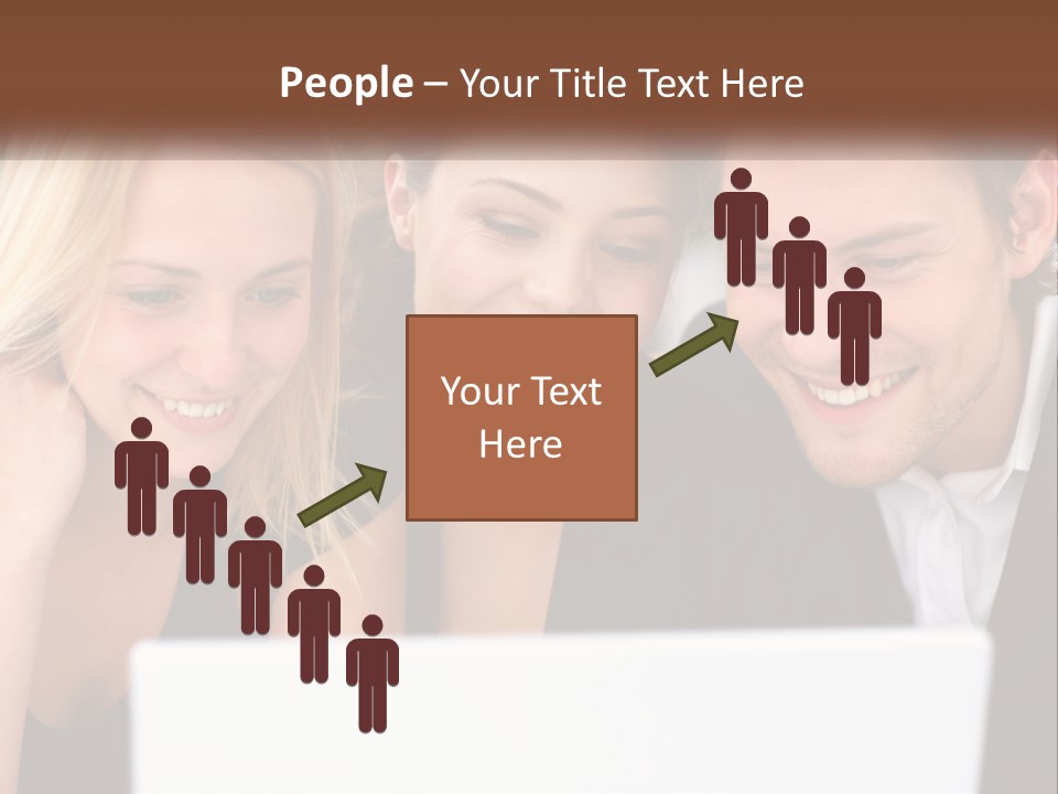 A Group Of People Looking At A Laptop Screen PowerPoint Template