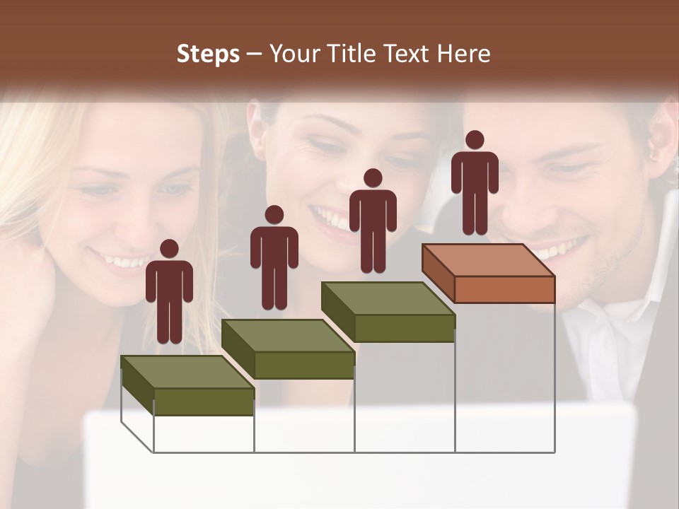 A Group Of People Looking At A Laptop Screen PowerPoint Template