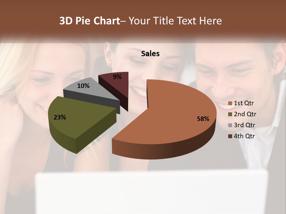 A Group Of People Looking At A Laptop Screen PowerPoint Template