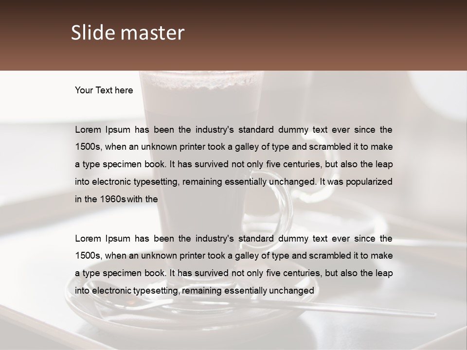 Spoon Cappuchino Espresso PowerPoint Template