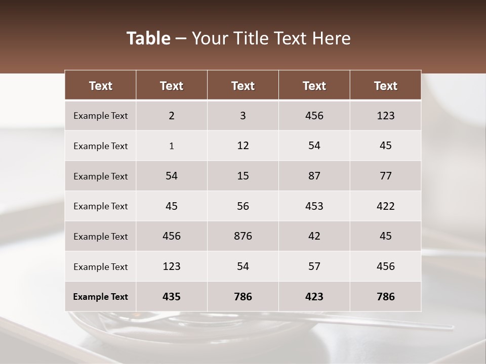 Spoon Cappuchino Espresso PowerPoint Template