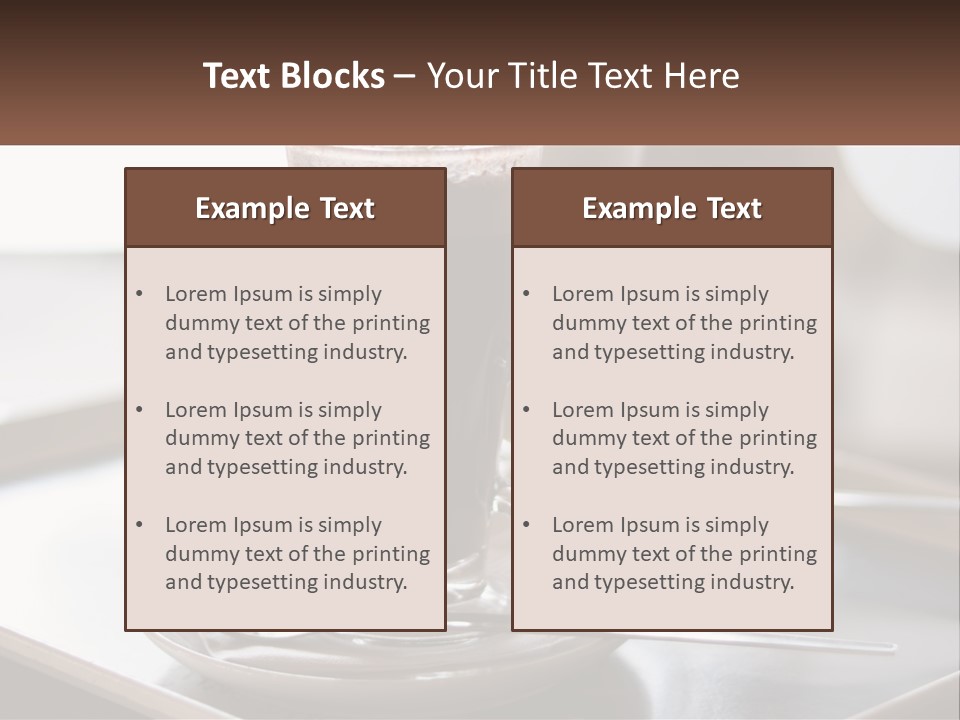 Spoon Cappuchino Espresso PowerPoint Template