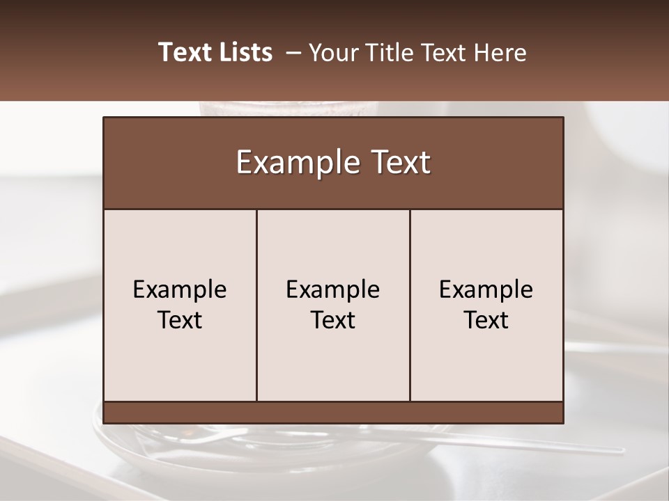 Spoon Cappuchino Espresso PowerPoint Template