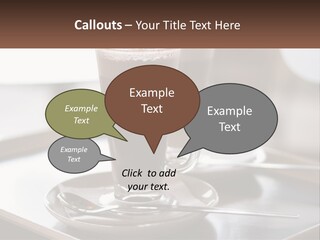 Spoon Cappuchino Espresso PowerPoint Template