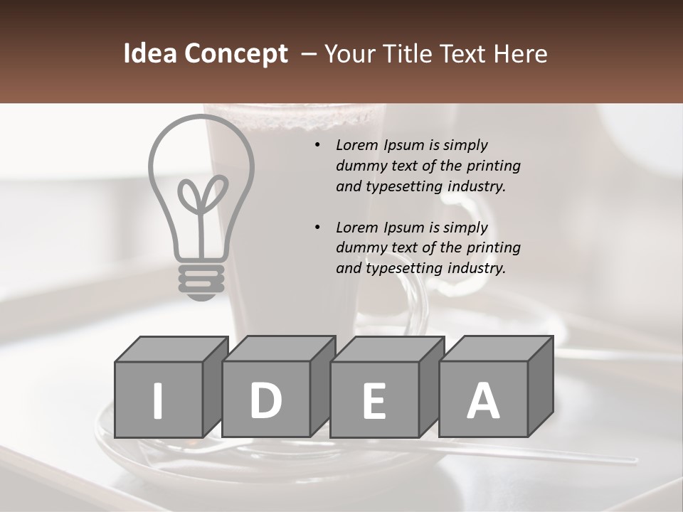 Spoon Cappuchino Espresso PowerPoint Template