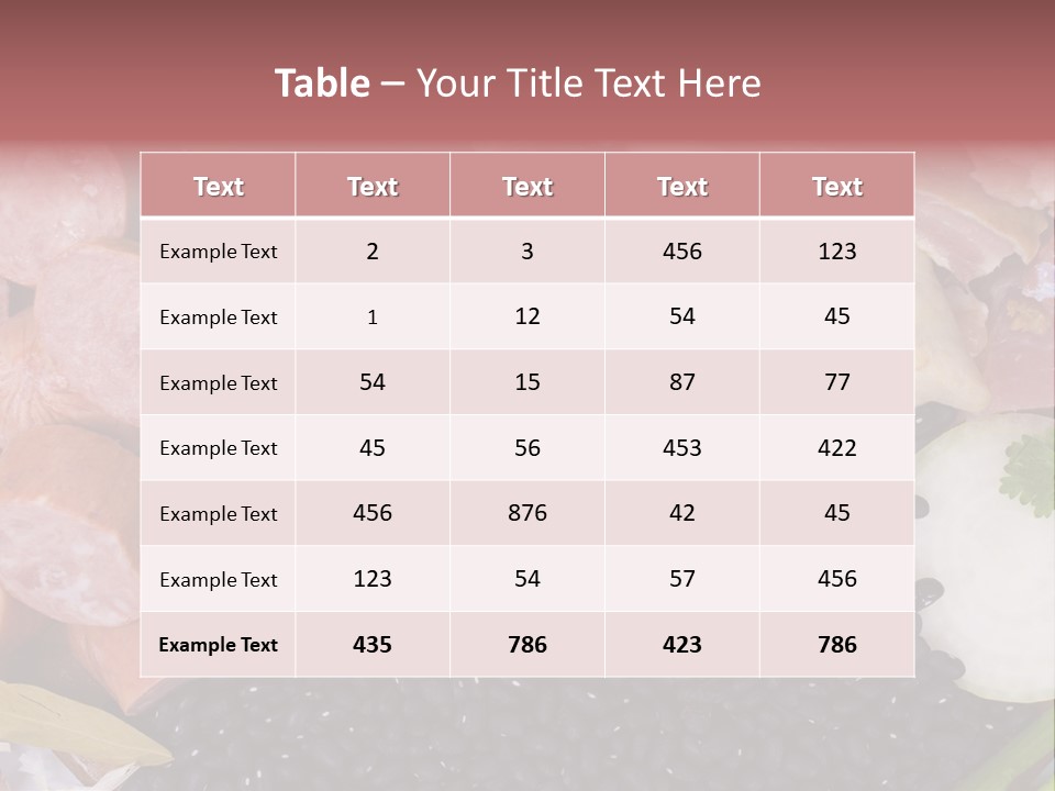 Meal Vegetables Feijoada PowerPoint Template