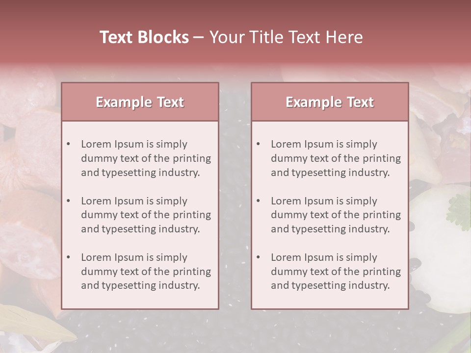 Meal Vegetables Feijoada PowerPoint Template
