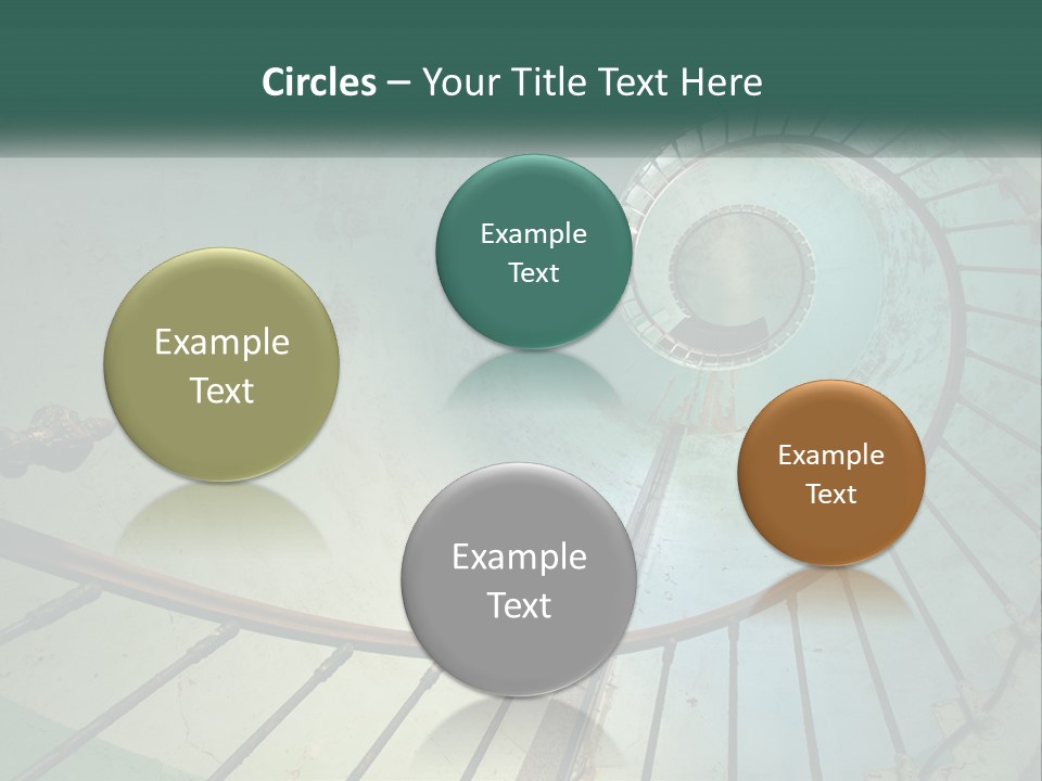 Circle Blue Metal PowerPoint Template