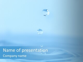 Splashing Flow Liquid PowerPoint Template