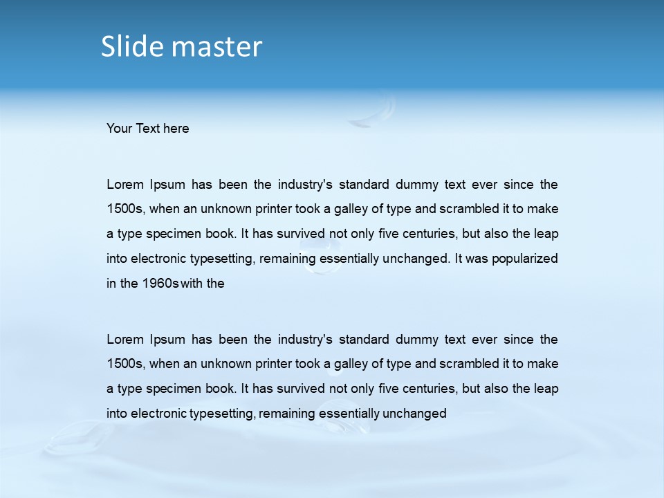 Splashing Flow Liquid PowerPoint Template