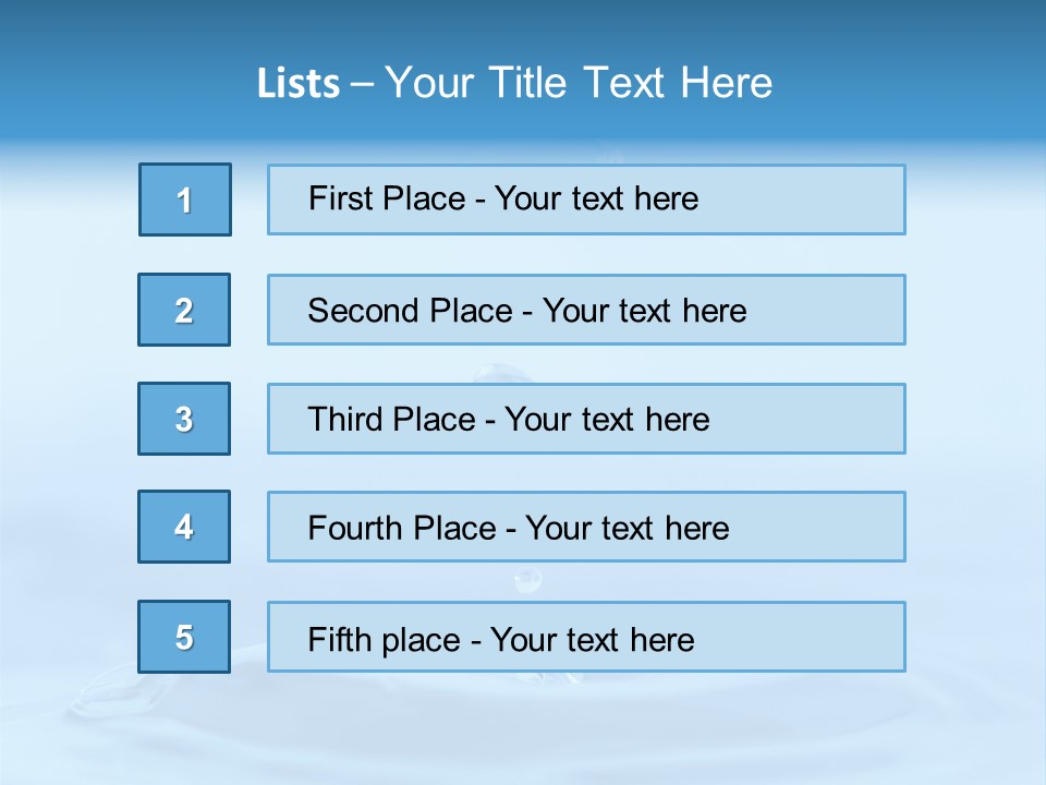 Splashing Flow Liquid PowerPoint Template