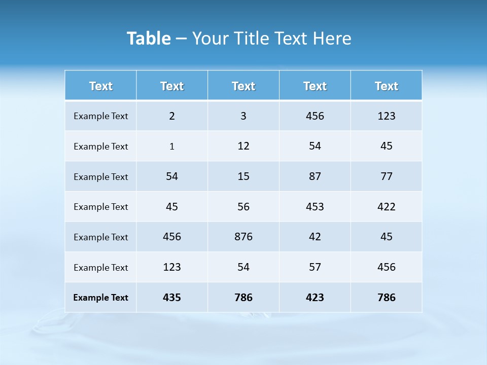 Splashing Flow Liquid PowerPoint Template
