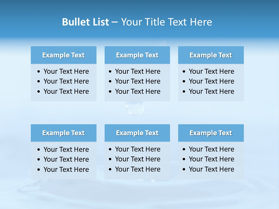 Splashing Flow Liquid PowerPoint Template