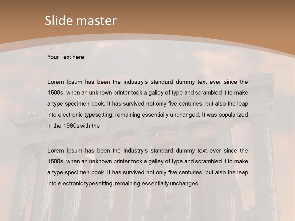 Greece Temple Cloud PowerPoint Template