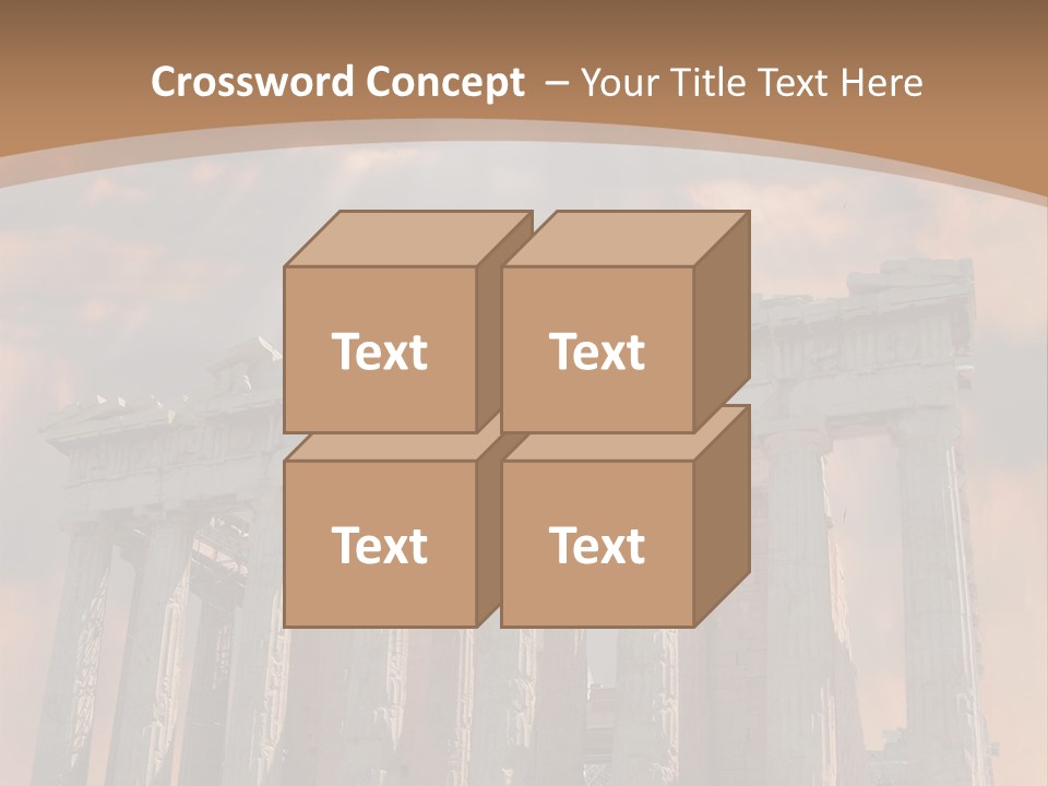 Greece Temple Cloud PowerPoint Template