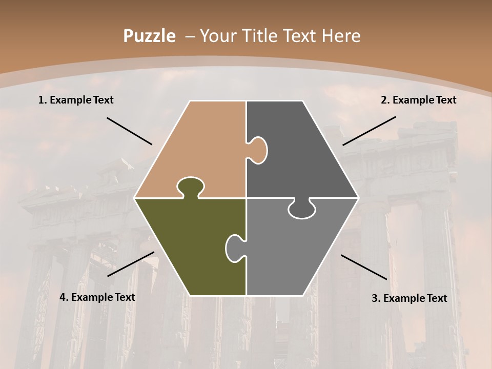 Greece Temple Cloud PowerPoint Template