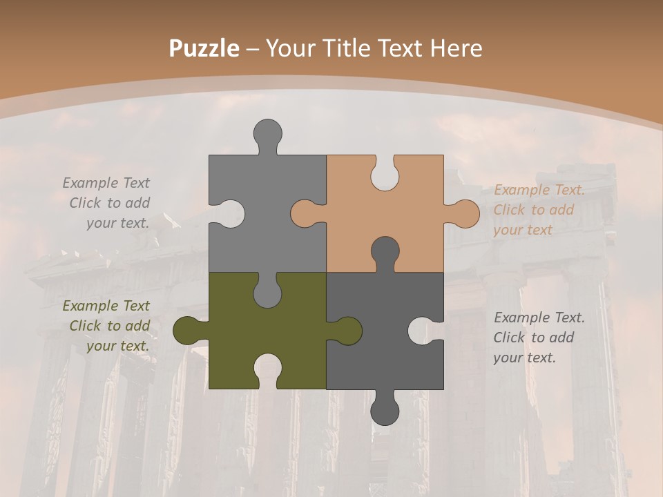 Greece Temple Cloud PowerPoint Template