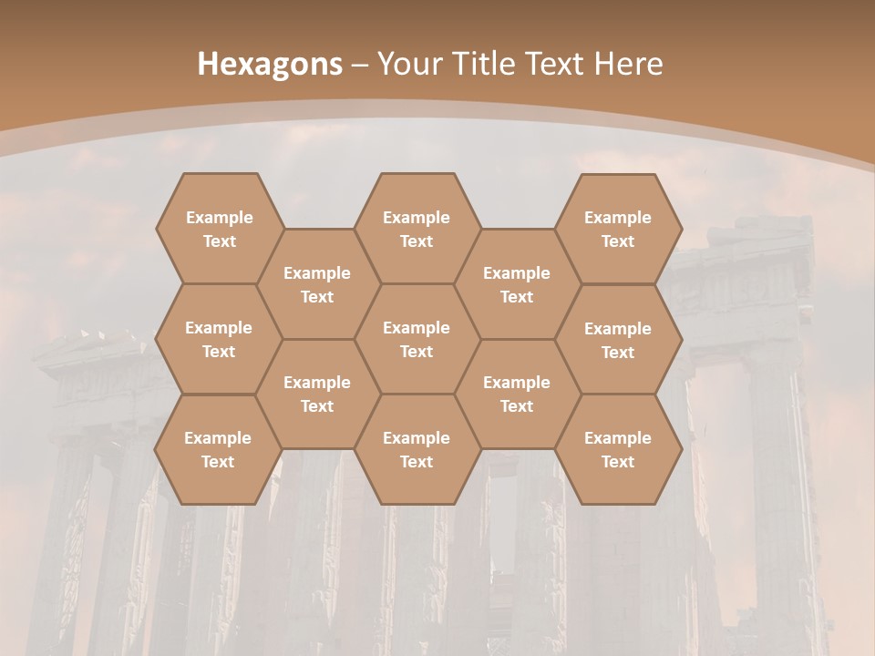 Greece Temple Cloud PowerPoint Template