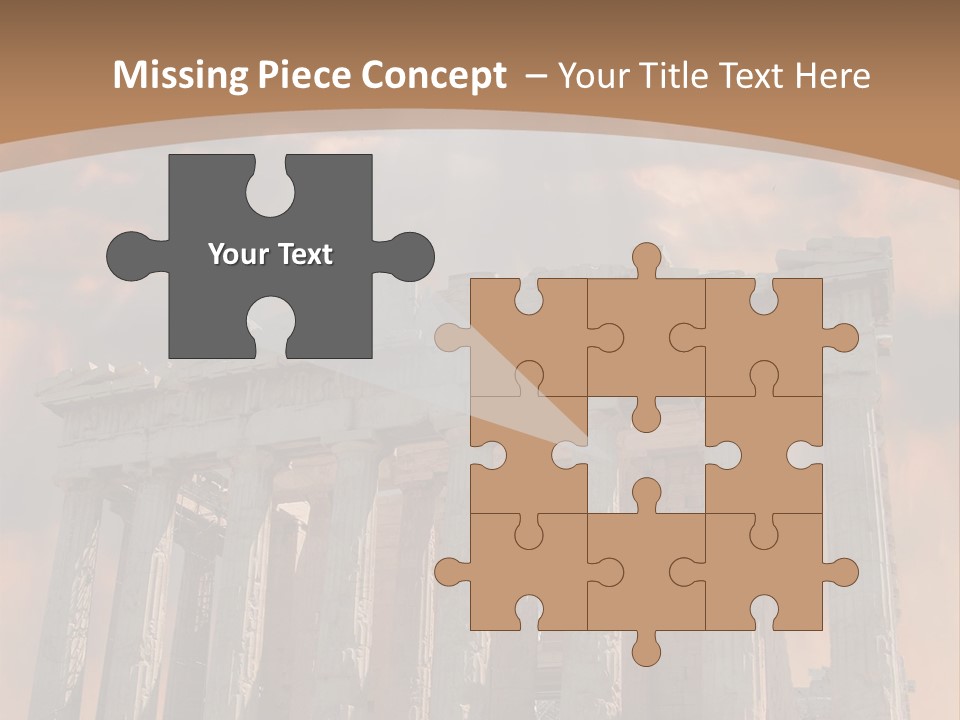 Greece Temple Cloud PowerPoint Template