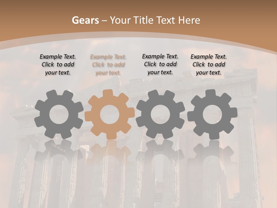 Greece Temple Cloud PowerPoint Template