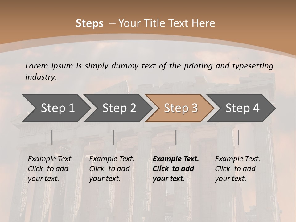 Greece Temple Cloud PowerPoint Template