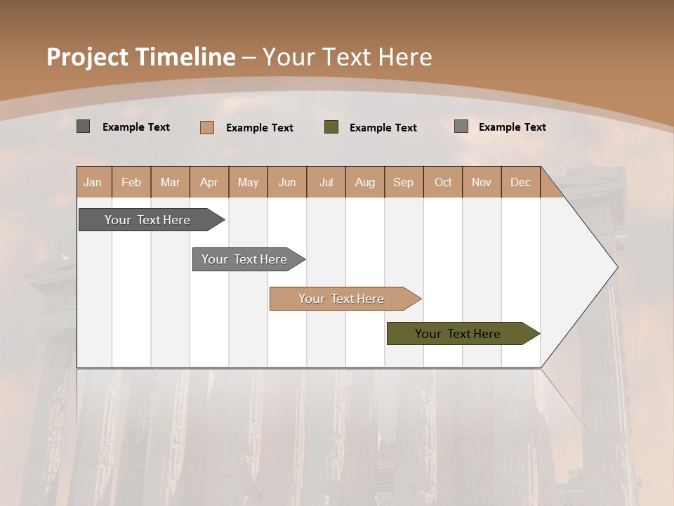 Greece Temple Cloud PowerPoint Template